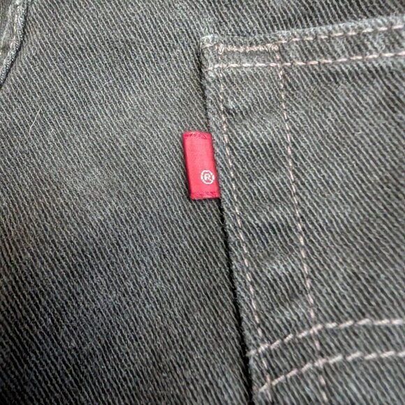 Vintage Levis 550 Jeans Mens 36x33 Black Denim Relaxed Fit Tapered Leg 2001 Y2K - Picture 13 of 14